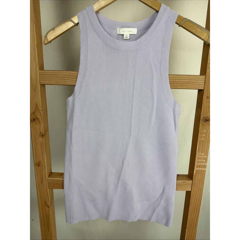 NWT All Row Lilac Scoop Neck Ribbed Tank Top #1168 Size SMALL